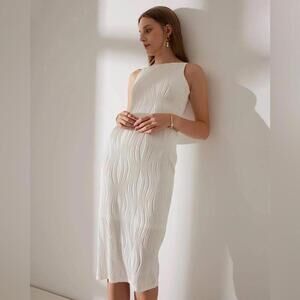 RIHOAS The Water Ripple Textured Cami Dress XL